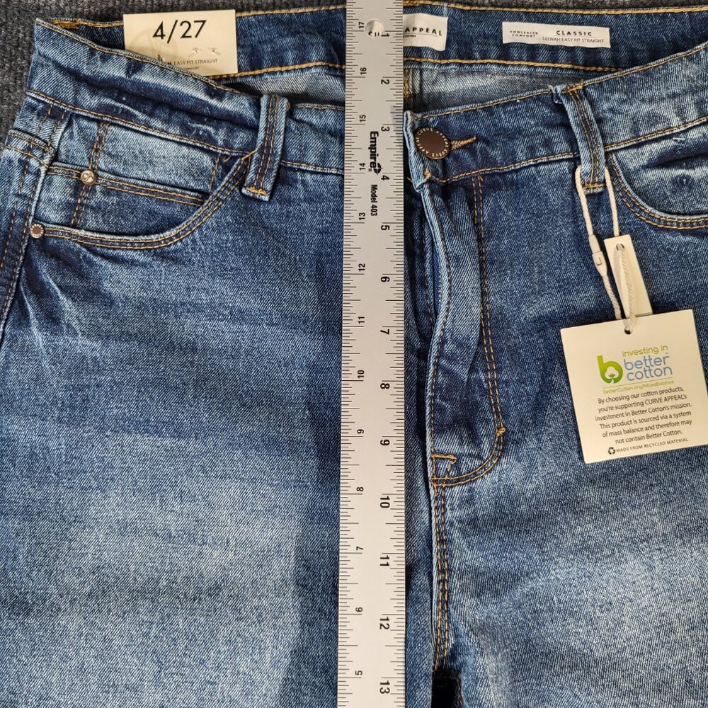 Curve Appeal Women's Jeans Size 4 Leenah Easy Fit Straight Oceana 4/27 - Picture 4 of 9